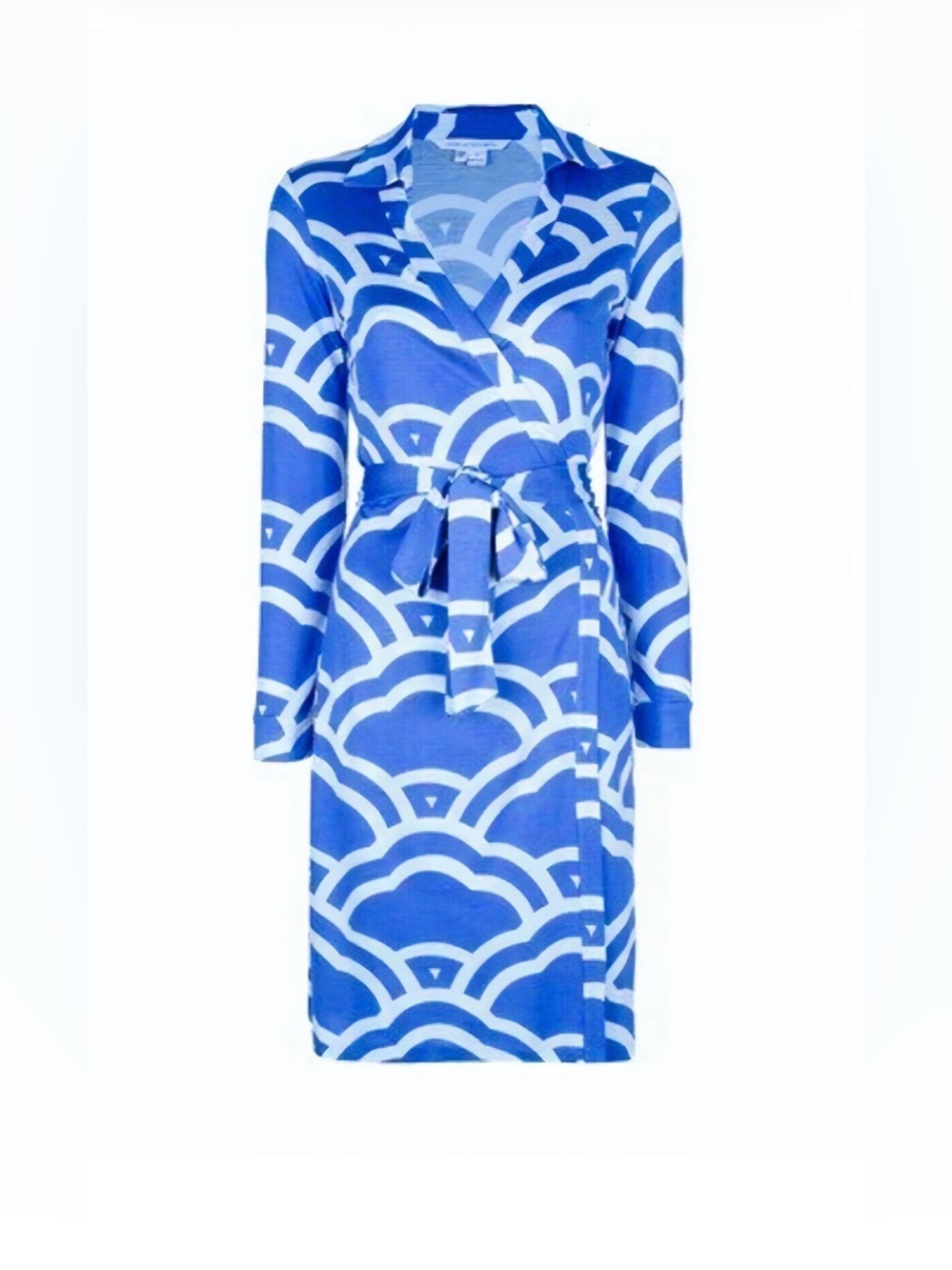 Diane von Furstenberg New Jeanne Cloud-Print Wrap Dress